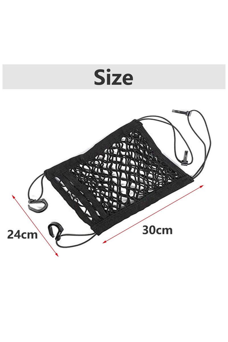 Car Storage Net,Storage Network of Car Seat,Elastic CarNet Pocket, Portable CarStorage Organiser Net,Barrier of Backseat Pet Kids - Image 2